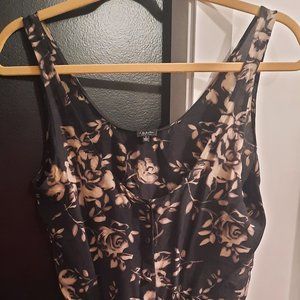 Aritzia Babaton 100% silk floral peplum blouse